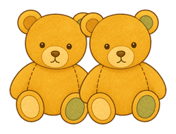 2 teddies